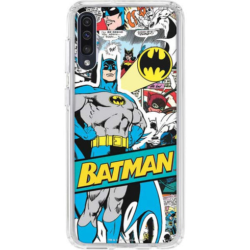 DC Comics Batman Vintage Pose Collage Art Galaxy A50 Clear Case